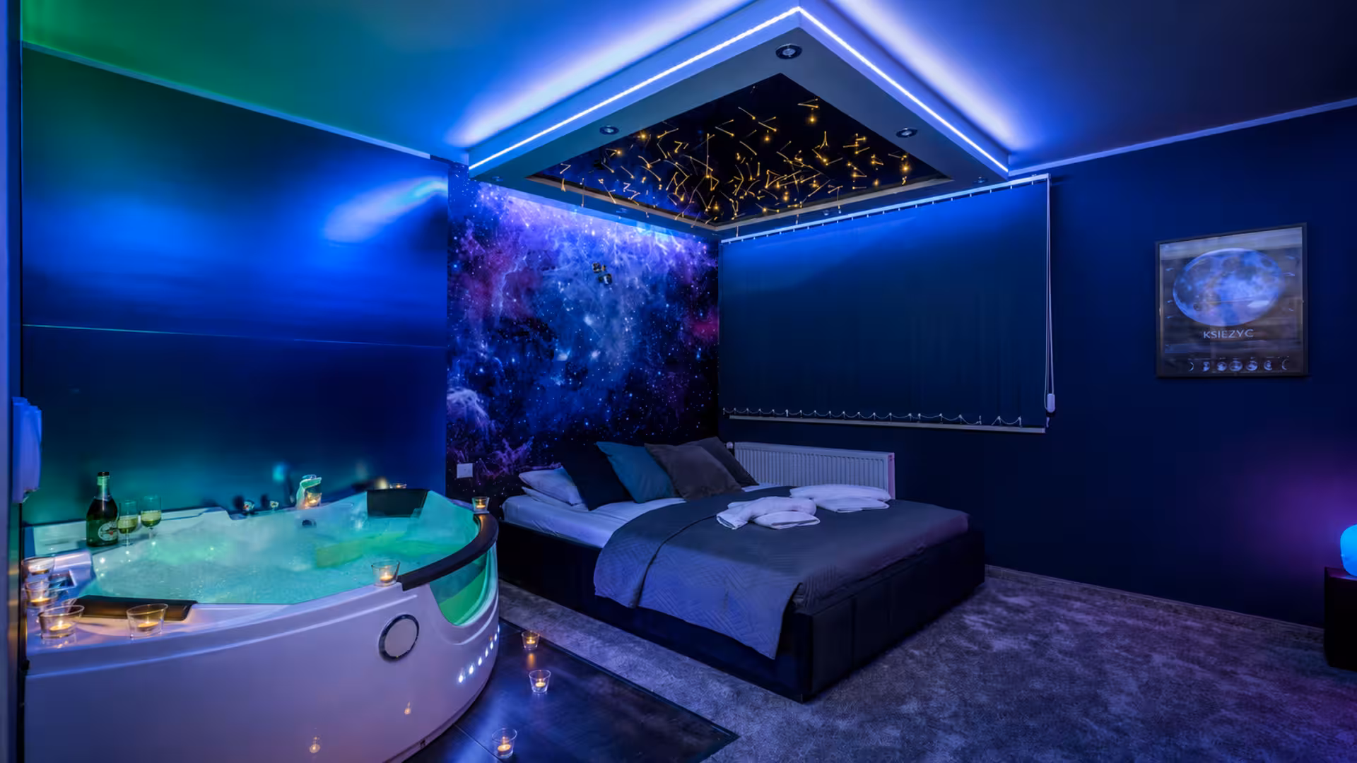 Apartament Galaxy. Kosmiczny klimat z jacuzzi